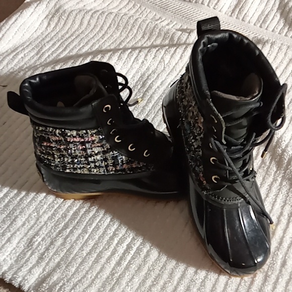 Sam Edelman Duck Boots Size 5M Color Black - Picture 2 of 11